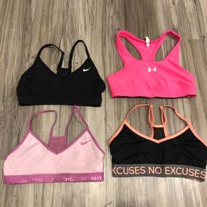 SOLD! 4 sports bras! (2 Nike, 1 UA, 1F21)